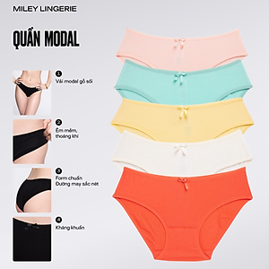 Bộ 5 quần lót nữ basic Comfort Modal MILEY LINGERIE - Màu ngẫu nhiên