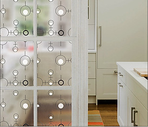 Combo 5m Decal Giấy Dán Kính Vòng Tròn Trắng Đen (5mx0.45m)