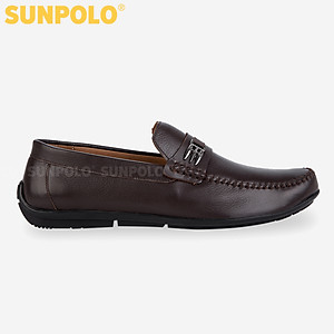 Giày Lười Nam Da Bò SUNPOLO MU2516 Trẻ trung, Thanh lịch (Đen, Nâu)
