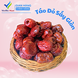 Táo Đỏ Tân Cương Sấy Giòn Không Hạt 250g VietTin Mart