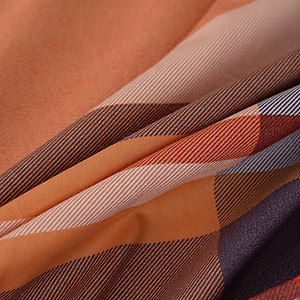 Bộ Ga Gối Cotton Tici Kẻ LIDACO Cao Cấp - Kẻ Cam