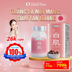 Viên Uống Trắng Da, Ngăn Ngừa Sạm Nám Từ Thiên Nhiên Shiro Hada Genki Fami Nhật Bản