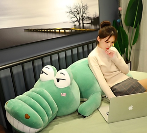 Thú nhồi bông cá sấu mắt lồi khổng lồ - Size từ 1m đến 1m6 - Quà tặng gấu bông cá sấu dễ thương.