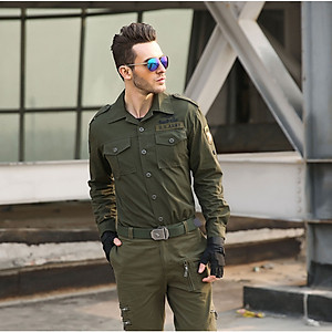 Áo Sơ Mi Dài Tay Lính Mỹ U458 US ARMY, Chất Liệu Vải Kaki Cao Cấp Thiết Kế Túi Hộp Phong Cách Loại Xịn- HÀNG CHÍNH HÃNG