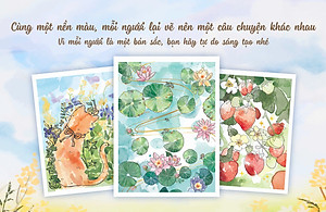 Sách tô nét Khu vườn nhỏ có hoa cỏ bình yên