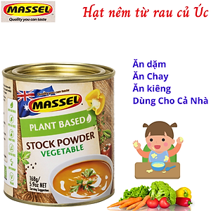 Hạt nêm rau củ Massel Úc 100% từ rau củ thảo mộc bảo vệ sức khỏe, dành cho ăn chay, ăn mặn, ăn kiêng và cho bé ăn dặm - QuaTangMe Extaste