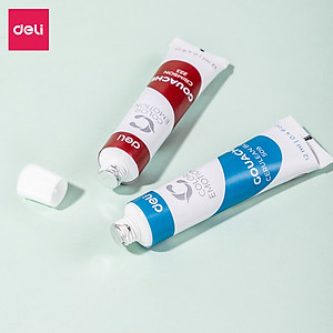 Màu bột Gouache Deli dạng tuýp 12ml Deli - 5/12/24 màu - 1 hộp - EC11 .