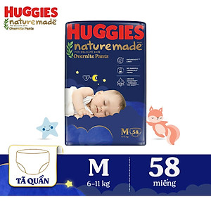 Tã quần Huggies Naturemade ban đêm M 58 miếng