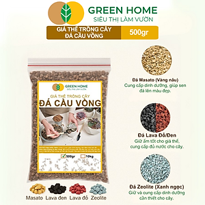 Đá Cầu Vồng Trồng Sen Đá GreenHome, Bao 500GR, Kích Rễ, Đậm Màu, Thoát Nước Tốt, Trộn Đất, Rải Bề Mặt Đều Tốt