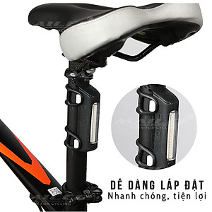 Đèn đuôi xe đạp xanh đỏ cảnh sát COB 120lumens chống nước IPX4 sạc điện FGY306 Mai Lee