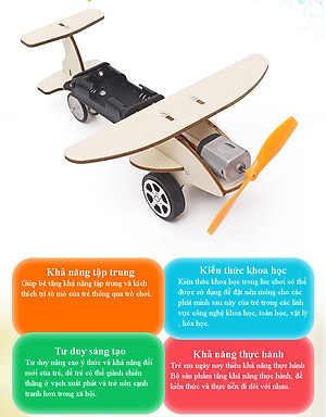 Đồ Chơi Lắp Ghép STEM Mô Hình Máy Bay Vận Tải, Đồ Chơi Gỗ Cao Cấp Máy Bay Vận Tải, Đồ Chơi Khoa Học Tự Làm DIY Wood Steam-Chính Hãng BABYBOSS + Tặng Kèm Tranh Ghép Gỗ.