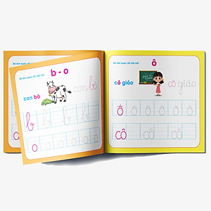 Combo 4 cuốn Sách tự xóa: Chữ cái - Toán - Chữ số - Hình khối & Màu sắc (tặng kèm bút)