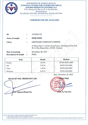 Thức ăn Cá Koi nhãn GREENABC - Độ đạm hơn 40% giúp cá tăng size, tăng màu, tiêu hóa tốt, tăng đề kháng - Bao 10kg