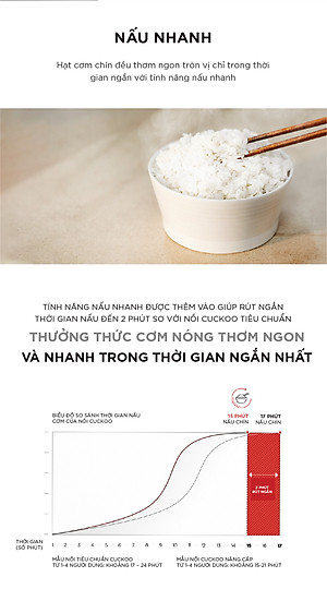Nồi cơm điện tử áp suất kép Cuckoo CRP-ST1010FG (1.8L) - Hàng Chính Hãng