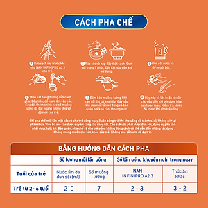 Sữa bột NAN INFINIPRO A2 3 với công thức đầu tiên chứa đạm A2, 6HMO & Lợi khuẩn kép nhập khẩu Thụy Sĩ - Hộp 800g (2 - 6 tuổi)