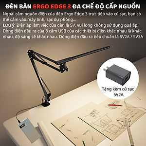 Đèn bàn học bảo vệ mắt DandiHome Ergo Edge chống cận để làm việc, học tập có thể kéo dài và gấp gọn - 3 phiên bản