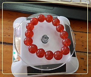 Vòng tay nam nữ giả mã não cao cấp loại size 10-12ly màu đỏ