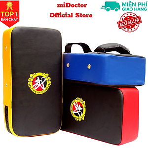 Đích đấm đá bằng da PU có lỗ xỏ ngón tay hỗ trợ luyện tập karate, boxing, Muay Thái, taekwondo - Chính hãng miDoctor