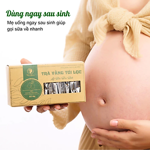 Combo 2 Hộp Trà Vằng Túi Lọc Lợi Sữa Cho Mẹ, Giảm Mỡ Bụng Sau Sinh Wonmom ( 20 Túi/Hộp )