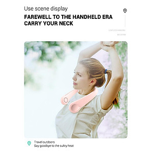 Quạt đeo cổ rãnh tay USB có thể sạc lại 3 tốc độ