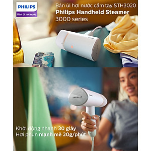 Bàn Ủi Hơi Nước cầm tay PHILIPS STH3020 /10 |1000W| gập lại được - Hàng Chính Hãng