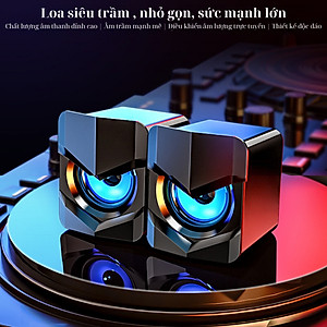 Bộ 2 Loa Mini Dorron V116, Âm Thanh Nổi, Bass Trầm - Phiên Bản Nâng Cấp - Hàng Chính Hãng