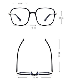 Gọng Kính Giả Cận Nam Nữ Tròng Chống Ánh Sáng Xanh Thời Trang Hàn Quốc VINIEL VINIEL ABL6L + Tặng 8 miếng đệm mũi chống trượt - Hàng Chính Hãng