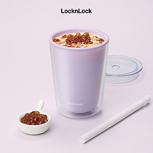 Ly nhựa 2 lớp Bubble Tea Cold Cup LocknLock HAP529 - Kèm ống hút - Dung tích 720ml
