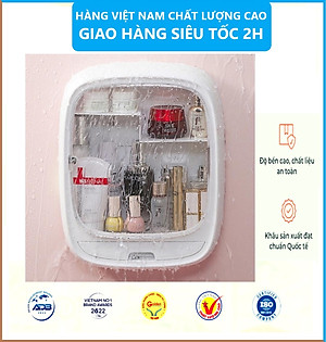Tủ Đựng Mỹ Phẩm Dán Tường HOKORI Cao Cấp, Hộp Treo Tường Đa Năng Chống Nước, Gắn Tường Siêu Chắc Chắn - Hàng Việt Nam