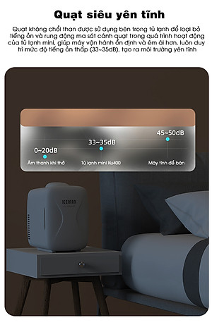 Tủ lạnh mini Kemin Ku400A  Chính Hãng  - Dùng ở nhà và ô tô - Nóng lạnh 2 chiều