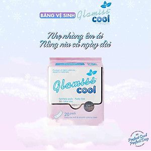 Combo 2 Băng vệ sinh hàng ngày Glamiss Cool ,BVS thảo dược 16cm siêu mát siêu khô thoáng