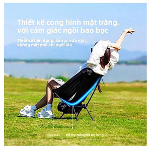 Ghế Xếp Camping Chuyên Dùng BlackDog CBD2550 Oxford 600D KT 64x60x56cm Khung Thép Cacbon Siêu Chắc Siêu Nhẹ Chịu Tải 120KG - Dành Cho Cắm Trại Câu Cá Nghỉ Trưa Ngoài Trời Ghế Bãi Biển