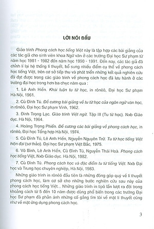 PHONG CÁCH HỌC TIẾNG VIỆT (Tái bản lần thứ mười lăm)