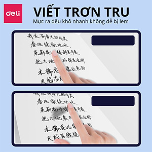 Bút Gel Màu Macaron mẫu mới, Deli Zhen Smooth Series, Ngòi 0.5mm, Mực đen, Mực Gel gốc dầu, Nhanh khô, Khả năng chống nước cao, Ghi Chép, Ghi Chú tiện lợi dùng cho học sinh, văn phòng