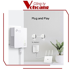 Bộ Chuyển Đổi Internet Qua Đường Dây Điện TP-Link PA7017 KIT Tốc Độ Cao Gigabit AV1000 - Hàng Chính Hãng