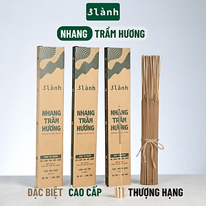Nhang Trầm Hương 3 Lành Đặc Biệt Cao Cấp Thượng Hạng 23-30-40cm, 100gr Tự Nhiên 100% Thờ Cúng