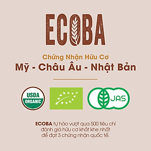 Gạo lứt nâu hữu cơ cao cấp/ECOBA Kim Mễ 1kg - Gạo lứt giảm cân - Cơm ngon mềm dẻo