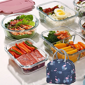 Hộp Thố Thủy Tinh 2 - 3 Ngăn Có Nắp Ron Chống Tràn Đựng Cơm Văn Phòng Sử Dụng Được Lò Vi Sóng Siêu Tiện Tợi