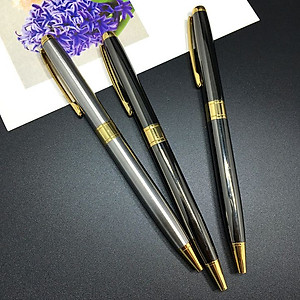 Bút bi Vỏ Kim Loại Không Gỉ Xoáy Vặn Ra Ngòi Nét 0.7mm - BP031