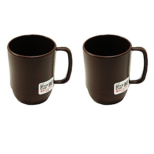 Combo Cốc nhựa uống nước Inomata cao cấp - Nâu nội địa Nhật Bản