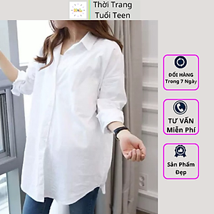 Áo sơ mi nữ tay dài form rộng trơn trẻ trung nặng động vải lụa mềm mịn-MUD03