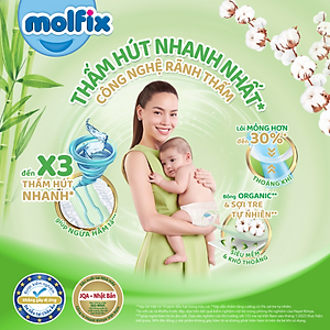 (MẪU MỚI 2024)Tã/bỉm QUẦN Molfix Thiên nhiên Thổ Nhĩ Kỳ size L68+6 miếng
