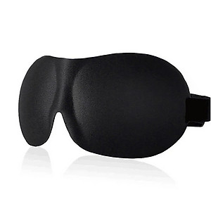 Bịt Che Mắt Ngủ 3D Kèm Bịt Tai Văn Phòng, Trên Xe Ô tô, Máy Bay, Thoáng Khí, Mềm Mại Cho Giấc Ngủ Ngon, Mặt Nạ Ngủ. Du Lịch Dã Ngoại Phượt Thiền MÀU ĐEN