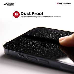 Dán Cường Lực Chống Vân Tay dành cho iPhone 14/14 Plus/14 Pro/14 Pro Max SOLIDSLEEK ZEELOT - Hàng Chính Hãng
