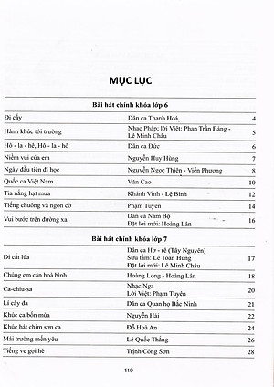 Sách Tuyển Tập Bài Hát Hay Dùng Trong Trường Trung Học Cơ Sở