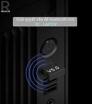 USB BLuetooth 5.0 RiBi USB Dongle - Dùng cho PC, Laptop - Kết nối với tai nghe, loa bluetooth, chuột không dây, gamepad - Hàng chính hãng