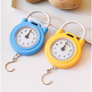 Cân cầm tay mini 10kg có móc treo tiện dụng cho việc đi chợ, du lịch, lò xo cơ học đồng hồ kim siêu chuẩn