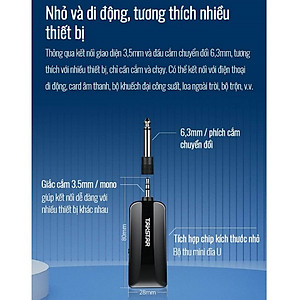 Mic không dây TS-K201 Takstar [Hàng chính hãng] - Micro Karaoke - sân khấu không dây đa năng Takstar 
