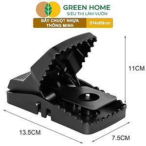 Bẫy Chuột Thông Minh Greenhome, D14xr9cm, Lò Xo Độ Nhạy Cao, Lực Gấp Mạnh, Dễ Dùng, Hiệu Quả Cao, Tái Sử Dụng Nhiều Lần