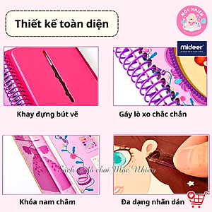 Đồ chơi Sổ Tay Trang Điểm và Tô Màu Nước Công Chúa - Mideer Makeup Manual - Dành cho bé từ 5 tuổi